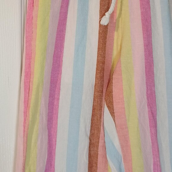 J.Crew/Paperbag Waist Pants/Women XS/Multi Pastel Stripe/Drawcord - Picture 6 of 9